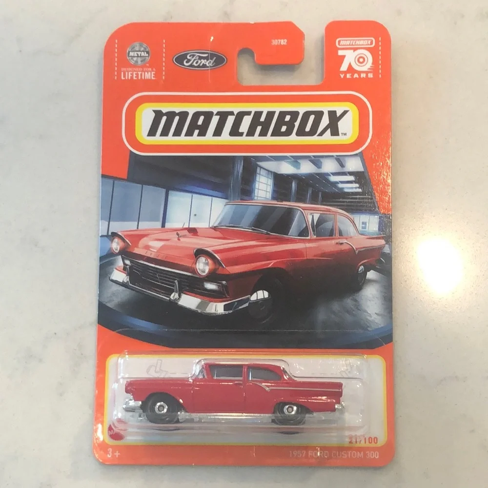 Matchbox Red Ford Custom 300 Toy Car